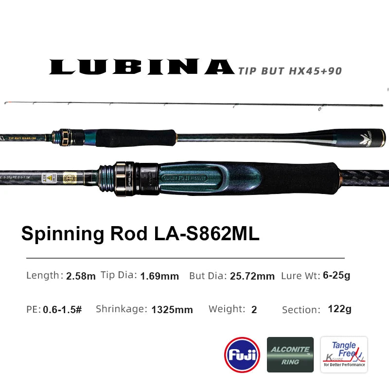 PURELURE LUBINA Spinning Rod For Bass High Carbon