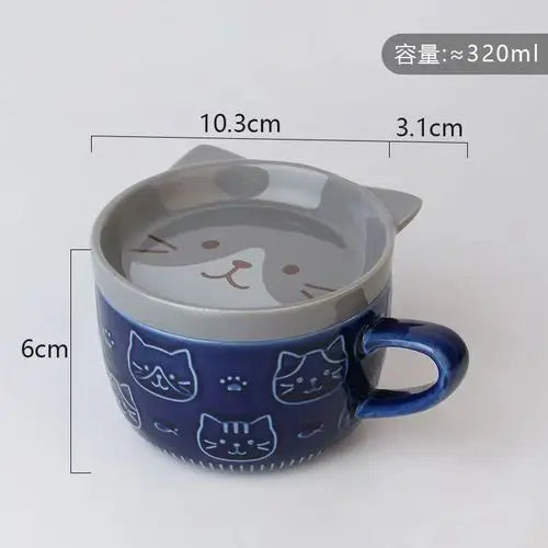 250ML Japanese Shiba Inu Ceramic Coffee Cup Saucer