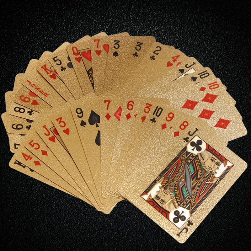 Black Gold Playing Card Poker Game Deck blue