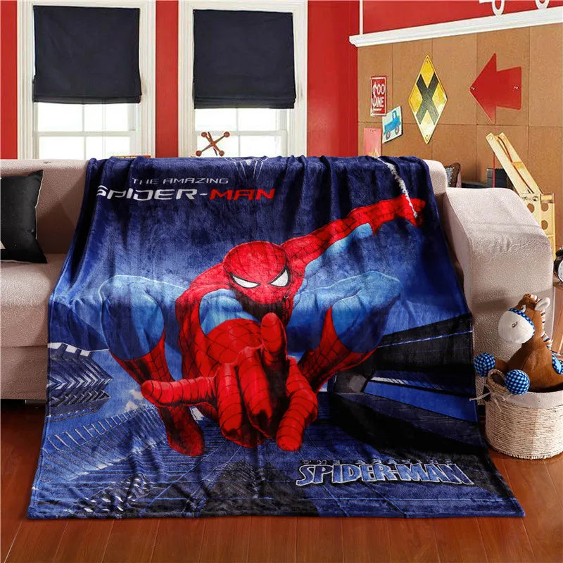 Disney Cartoon iron Man Spiderman Blanket Cartoon Printed