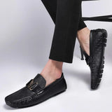 Men's Loafers Flats Office Moccasins Driving Wedding Business Buckle Strap Slip on