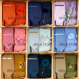 Viola Design 5PCS Gift Box Solid Cotton Sock