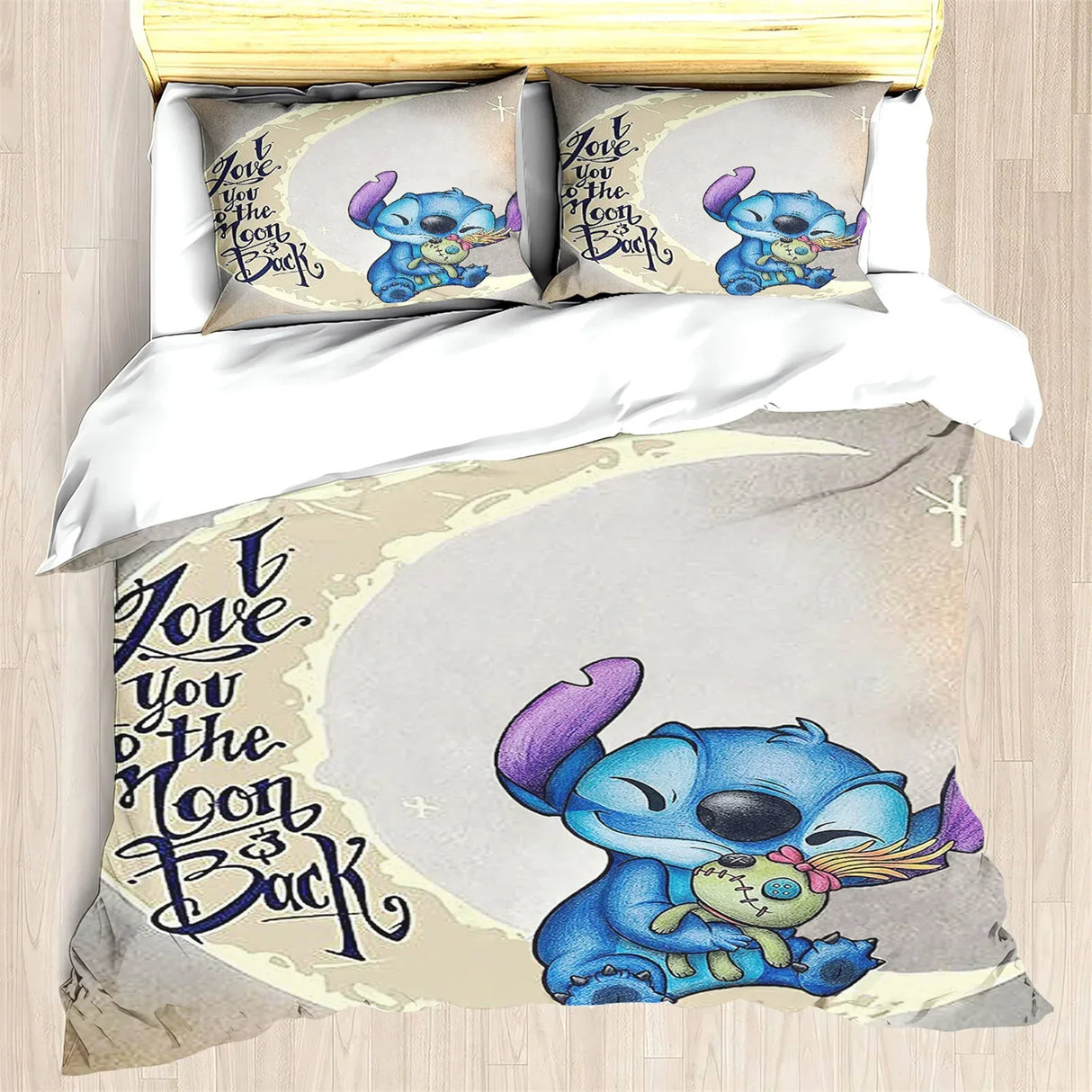 Stitch Bedding Set Cute Printed Cartoon Quilt Cover