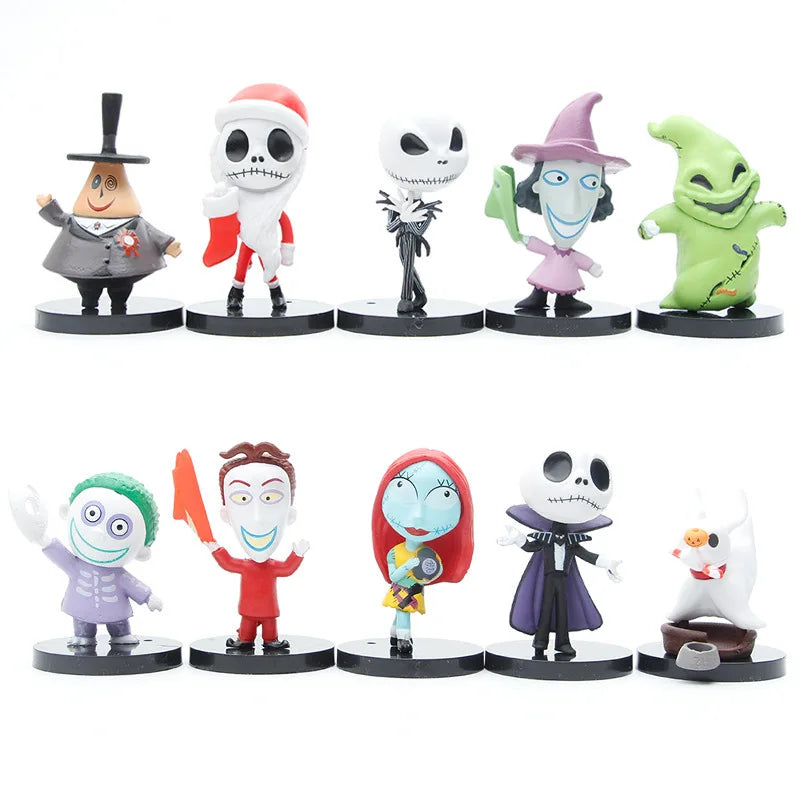 6-10pcs The Nightmare Before Christmas Jack Skellington PVC