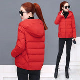 Autumn Winter Loose Jacket Hooded Short Coat Women