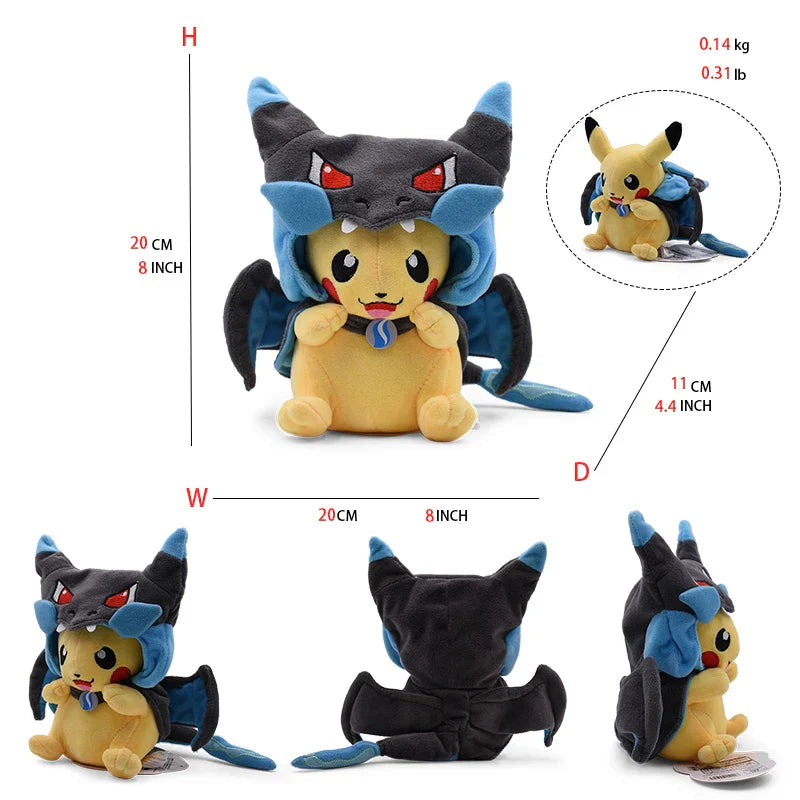 Pokemon Pikachu Cosplay Toys Charizard Snorlax Garchomp Tyranitar