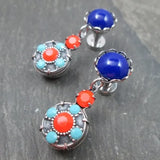 Bohemian Water Drop Blue Stone Earrings for Women