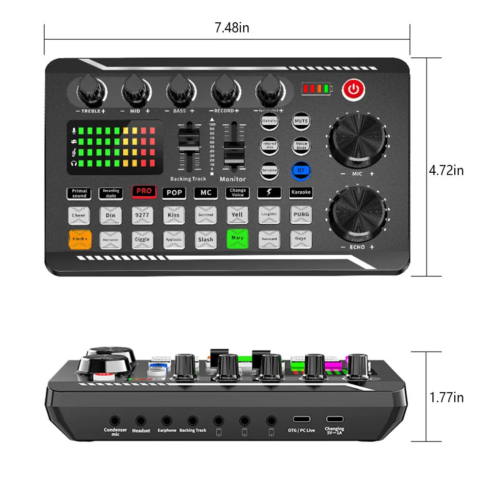 F998 Sound Card Live Cards Computer PC Mixing