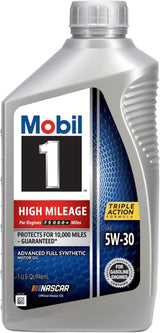 Mobil 1 High Mileage Full Synthetic Motor Oil