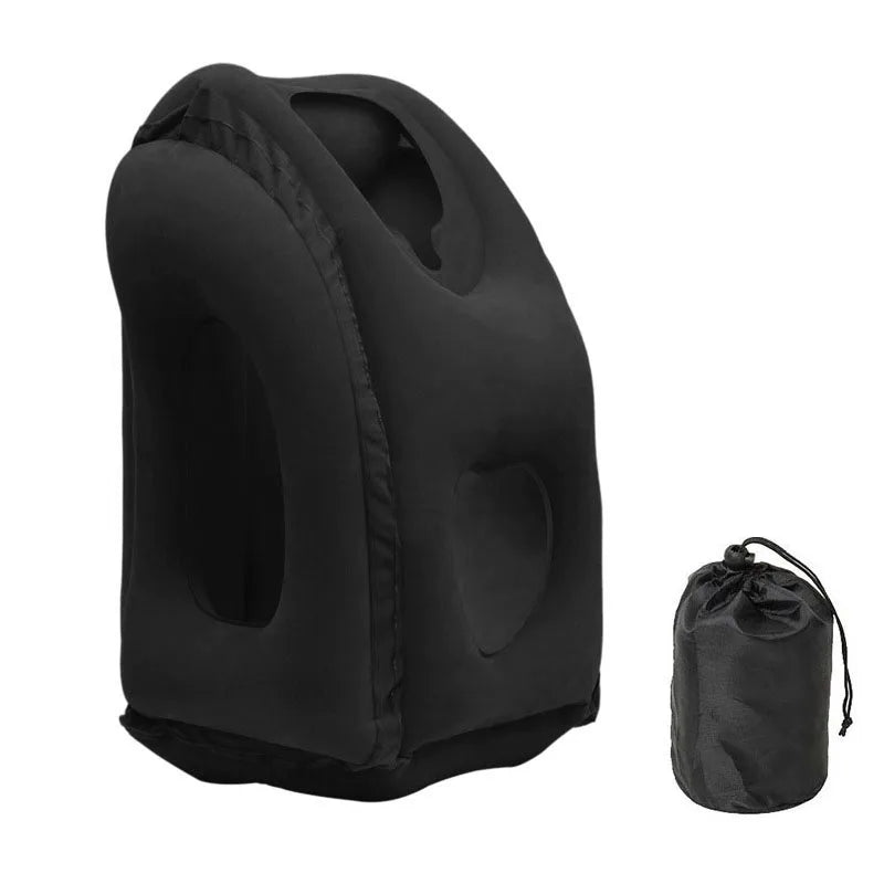 New Pattern Inflatable Travel Pillow Portable Chin Support