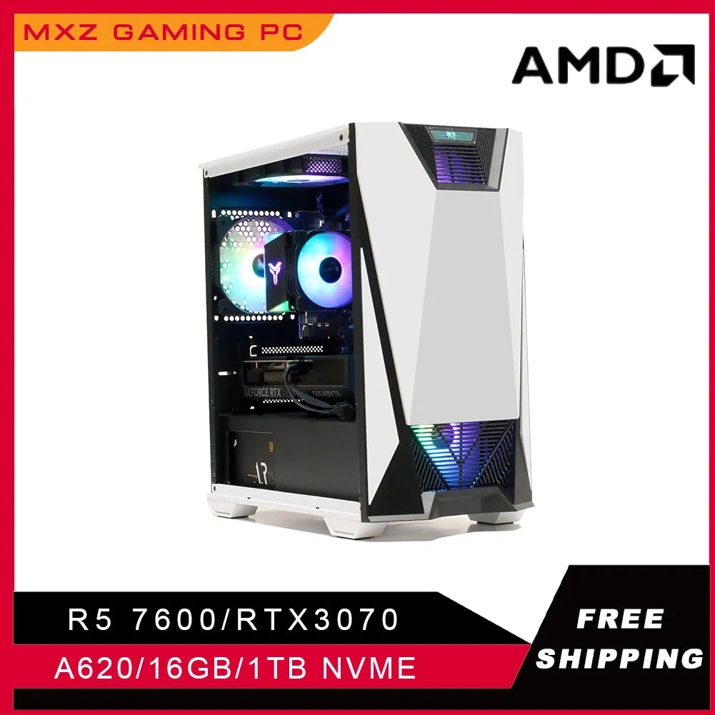 MXZ Gaming PC Ryzen 5 7600 RTX4070/3070 1TB