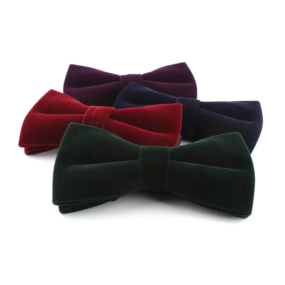 Navy Blue Black Velvet Bowties For Man Bowtie