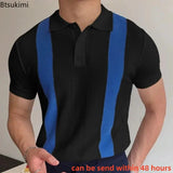 Men's Summer Short Sleeve Polo Shirts Knitted Business