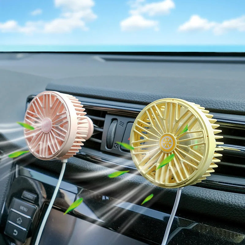 Car Fan USB Fan Air Outlet Lighting LED