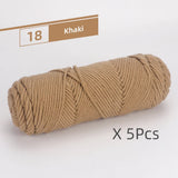 5 Pcs Cotton Select Yarn 17.63oz/500g, Light Worsted