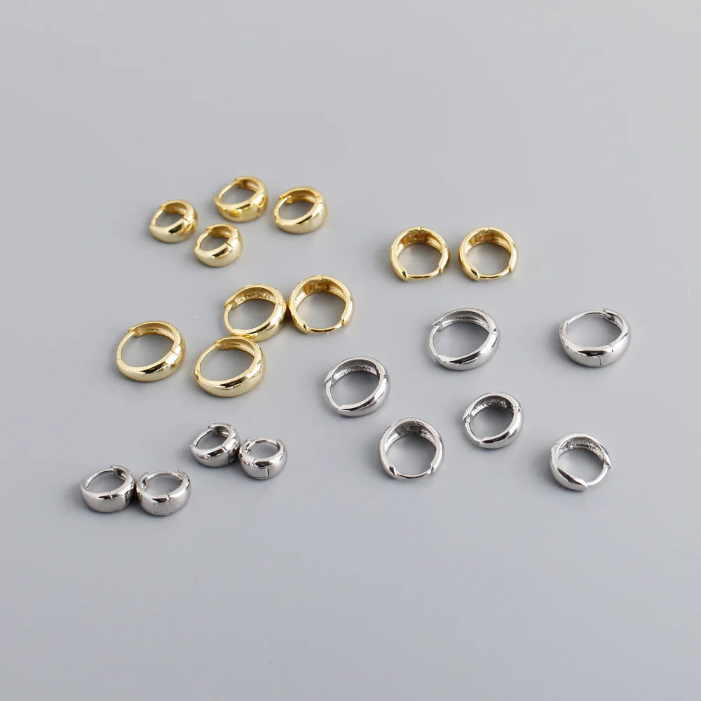 CCFJOYAS Punk Rock 6/7/8/9/10mm 925 Sterling Silver Round
