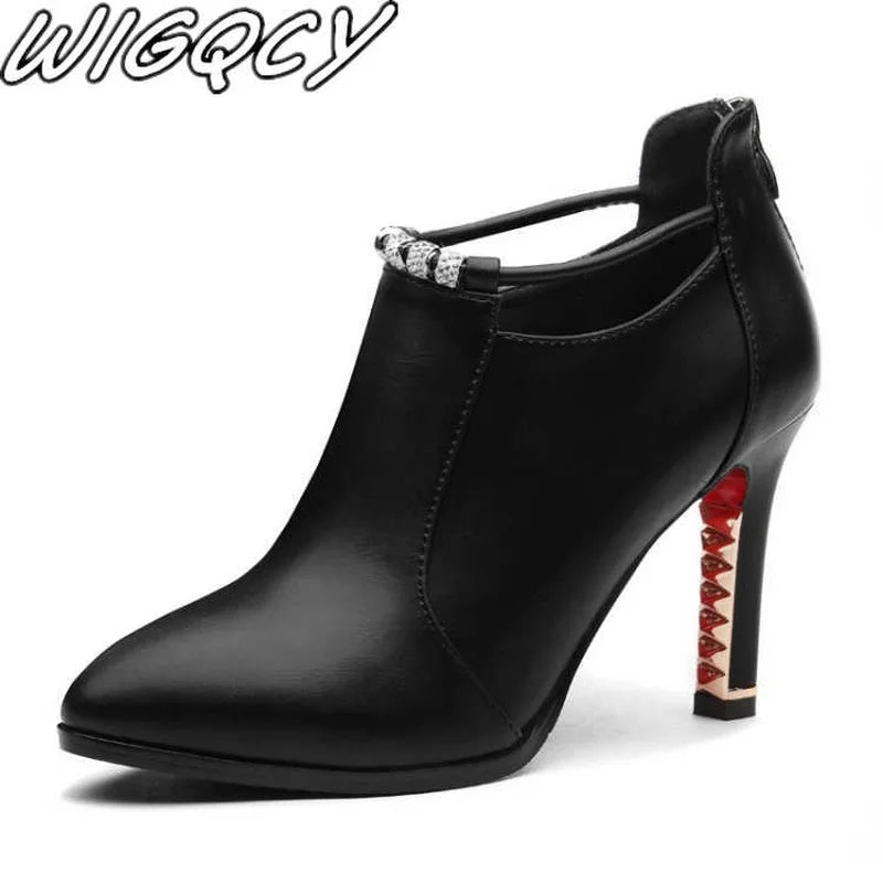 Botas Mujer2019new Winter Boots Women Shallow Round Toe