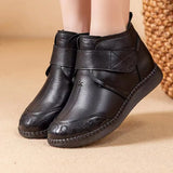 2024 New Women's Real Leather Ankle Boots Thick