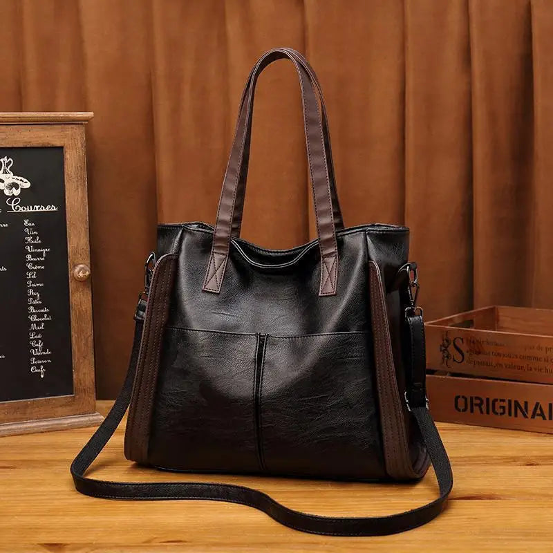Large Capacity Handbags Women Soft Leather Shoulder Crossbody