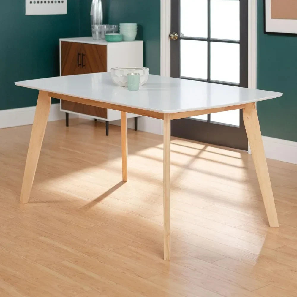 Walker Edison Mid Century Modern Wood Table Dining