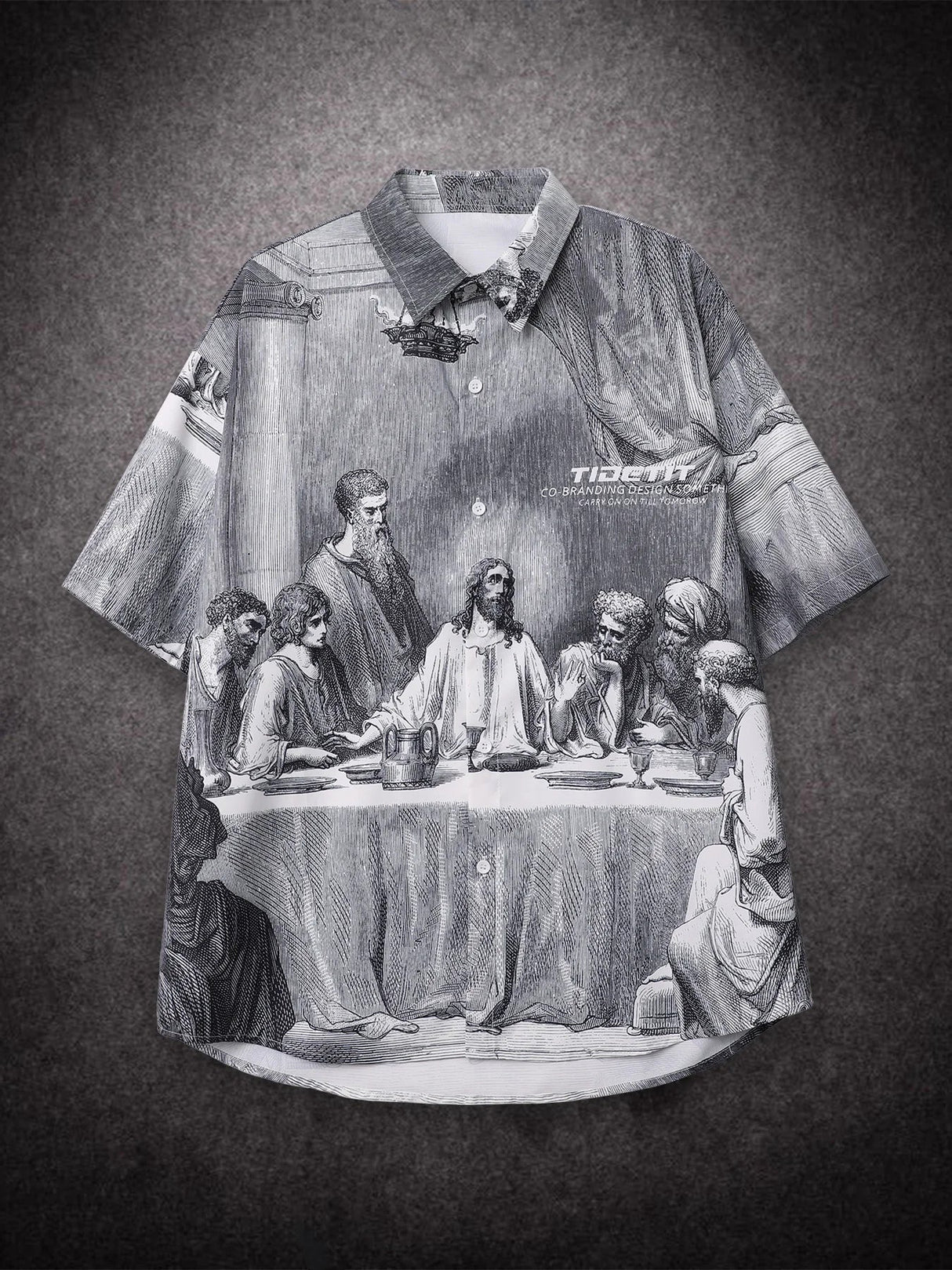 Sycpman Oversized Shirts Mens Summer Painting PrintingCouples Casual