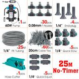 60W Self-Priming Pressurize Pump Mist Nozzle Watering System