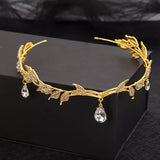 Luxury Gold Colors Rhinestone Tiaras Headbands for Women