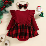 Ma&Baby 0-24M Christmas Girl Red Romper Newborn Infant