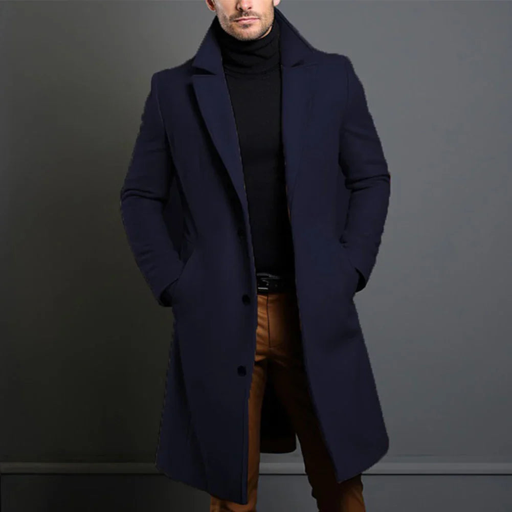 Atutumn Winter Long Warm Wool Trench Coat For