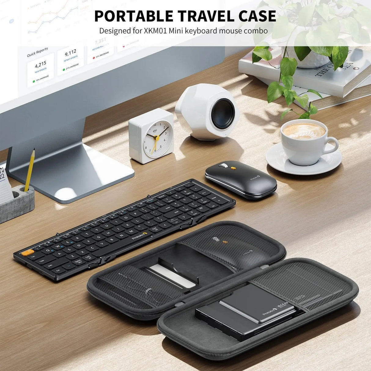 ProtoArc XKM01 Folding Keyboard Mouse Set Portable Bluetooth