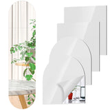 4PCs 3D Mirror Wall Stickers Self-adhesive Mirror Stickers