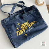 Crossbody Bags For Women Casual Denim Bags embroidery
