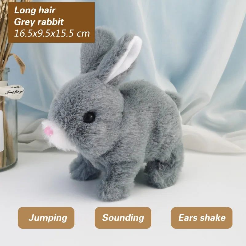 Electronic Plush Rabbit Toy Robot Bunny Walking Jumping