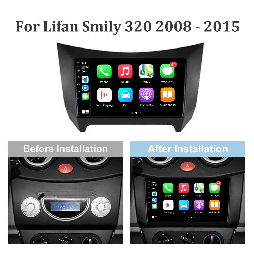 For Lifan Smily 320 2008 - 2015 Car Head Units Radio multimedia car android electronic accessories car intelligent systems 4G