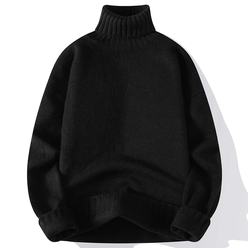 2023 Winter Mens Turtleneck Sweater Trend Thick Bottoming