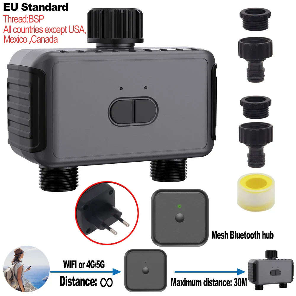 Smart 2 Zone Watering Timer Bluetooth WIFI Garden