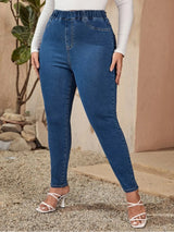 Plus Size Jeans for Women High Waist Stretchy