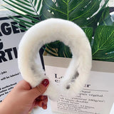 Real Rex Rabbit Hair Headband Fur Hairpin Korean