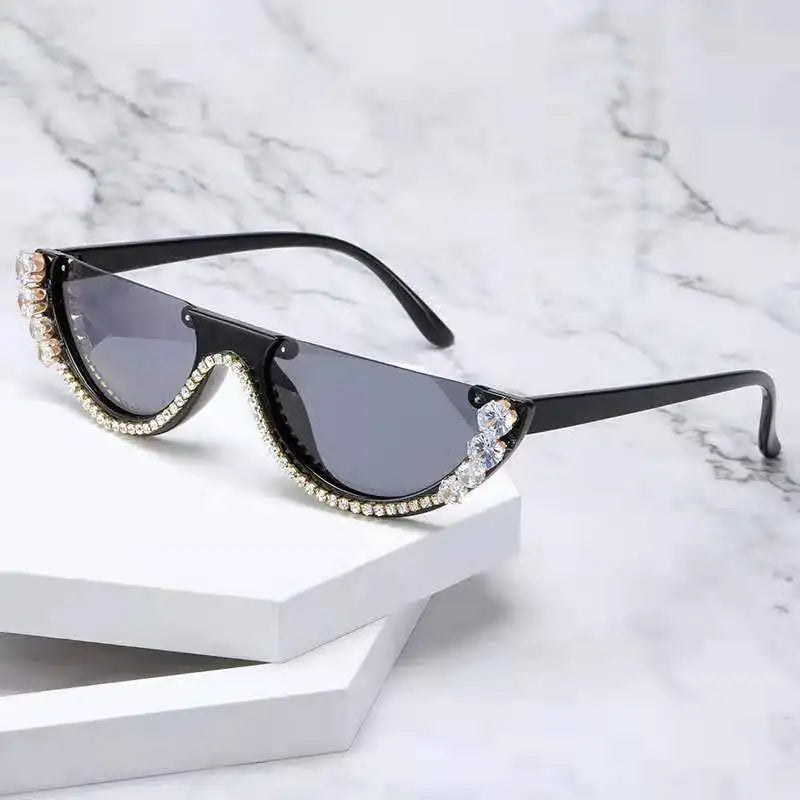 Trendy Diamond Cat Eye Sunglasses Women Luxury Brand