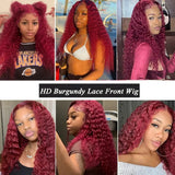 13x4 13x6 Deep Curly Lace Frontal Wig Transparent