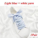 1 Pair Silk Shoe Laces Satin Ribbon Flat