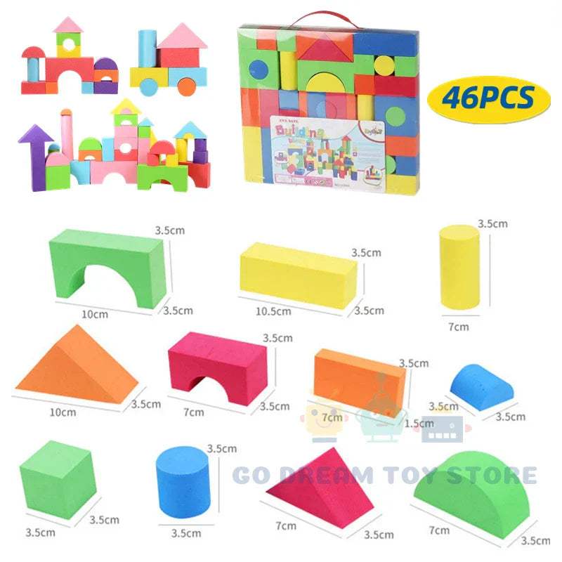 46PCS Soft EVA Building Blocks Educational Toys Children