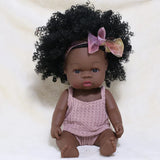 35cm Newborn Reborn African Doll Baby Simulation Soft