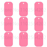 20pcs Aluminum Blank Rectangular Pet Dog Tag Custom