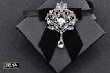 Men's Wedding Bow Tie Pins Set Luxury Rhinestone