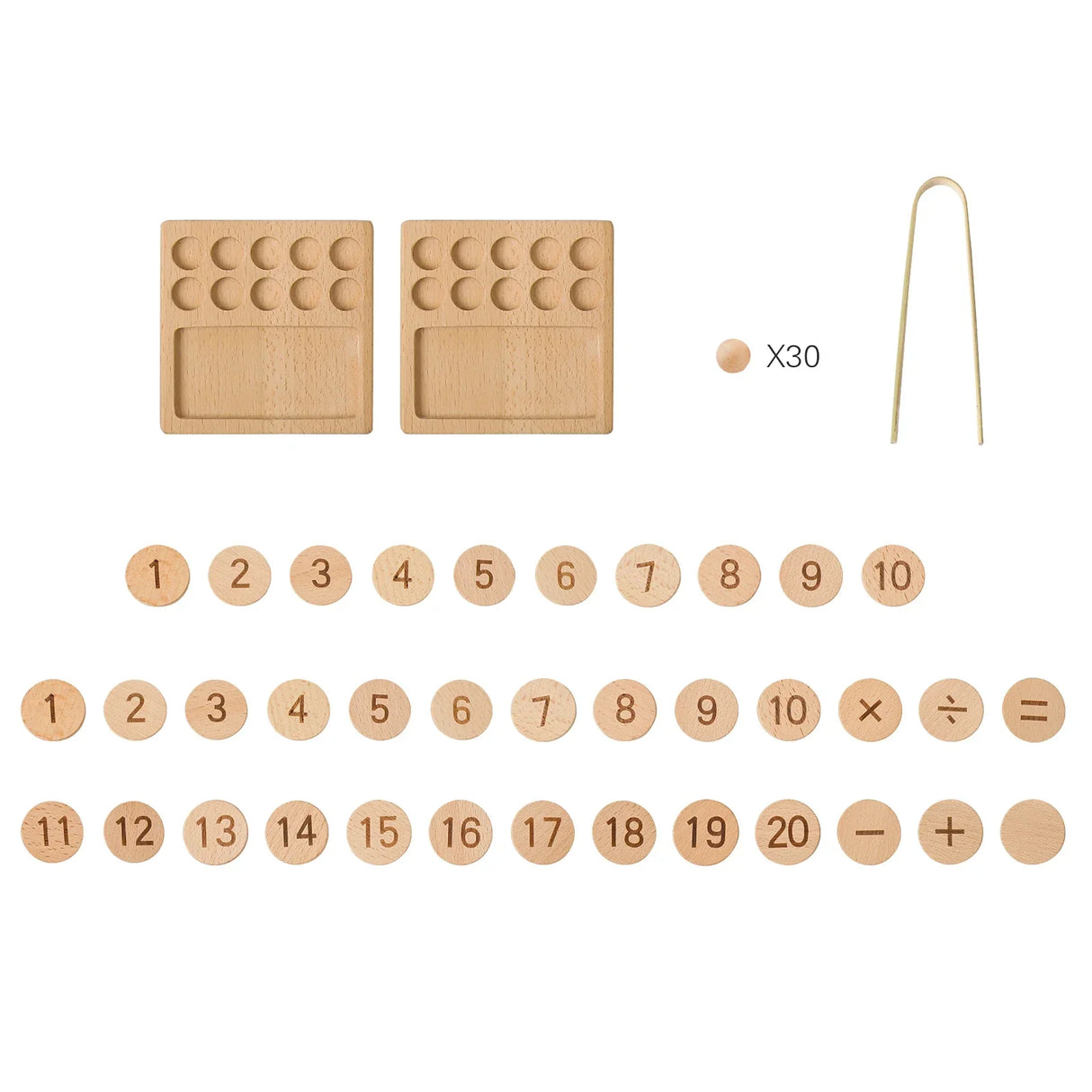 Montessori Counting Board for Girls Boy Tracing Board