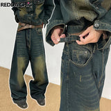 REDDACHiC 90s Retro Skater Oversized Pants Men Green