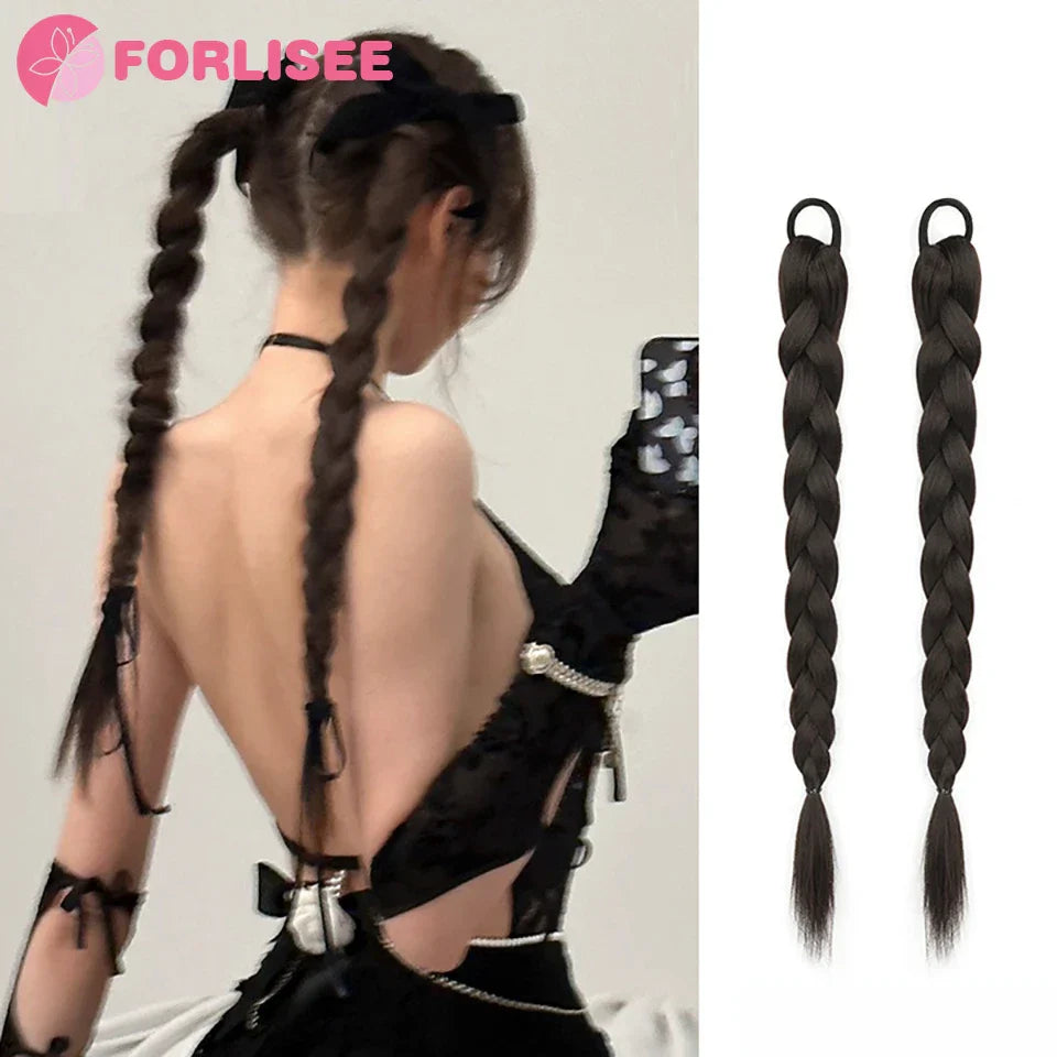 FORLISEE Wig Braid Natural Spicy Girl Pigtail Fried