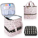 30 Grids Double Layer Nail Organizer Makeup Bag