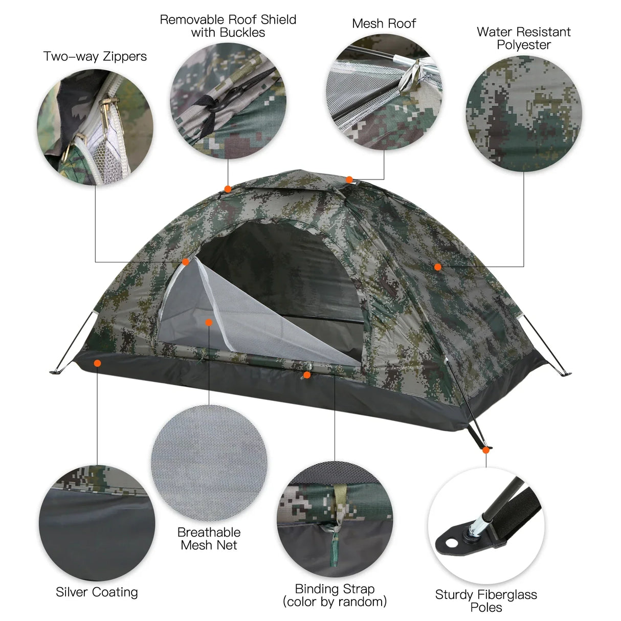 Ultralight Camping Tent UPF 30+ Anti-UV Coating Beach